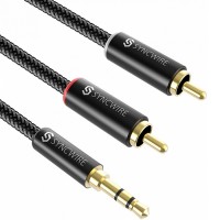 Аудио кабель Syncwire 3.5mm Jack / 2 RCA (1.8 метра) черный (SW-RC151)