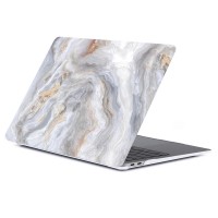Чехол Gurdini для MacBook Air 13" (2018) серый мрамор (Стиль 2)