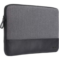 Чехол WiWu London Premium Sleeve для MacBook 12"/ MacBook Air 11" серый/чёрный