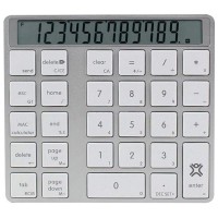 Дополнительная цифровая клавиатура с калькулятором XtremeMac Bluetooth Numpad Calculator серебристая (XWH-CMN-83)