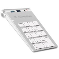 Дополнительная цифровая клавиатура XtremeMac Mechanical Numpad With Hub серебристая (XM-NPHUB32-AU-SLV)
