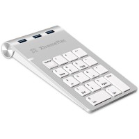 Дополнительная цифровая клавиатура XtremeMac Mechanical Numpad With Hub серебристая (XM-NPHUB33-SLV)