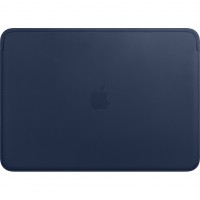 Кожаный чехол Apple Leather Sleeve для MacBook Pro 13" без и с Touch bar (USB-C) тёмно-синий Midnight Blue