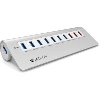 USB-хаб Satechi 7 USB 3.0 + 3 Charging Ports Premium Aluminum Hub (белая отделка)