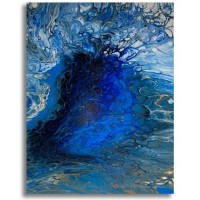 Интерьерная картина FluidArt (40 х 50 см) DeepBlue