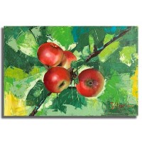 Интерьерная картина маслом (40 х 60 см) Яблоки