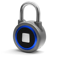Умный электрозамок GLS универсальный Bluetooth+Fingerprint синий