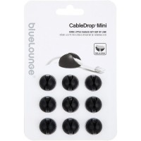 Зажим для проводов Bluelounge CableDrop Mini (9 штук) чёрный