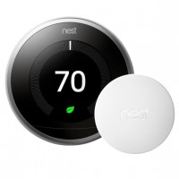 Беспроводной термостат Nest Learning Thermostat 3.0 (серебристый) и температурный датчик