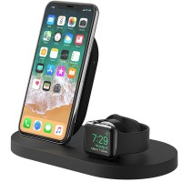 Док-станция Belkin BoostUp Wireless для iPhone + Apple Watch + USB-A-port черная