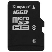 Карта памяти Kingston microSDHC 16Gb Class 4 SDC4/16GBSP (Black)