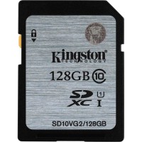 Карта памяти Kingston SDXC 128Gb Class 10 U1 UHS-I SD10VG2/128G (Black)
