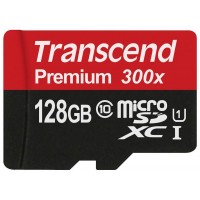 Карта памяти + адаптер Transcend microSDXC Class10 U1 128GB (TS128GUSDU1)