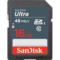 Карта памяти SanDisk SDHC Ultra Class 10 UHS-I 16Gb SDSDUNB-016G-GN3IN (Grey)