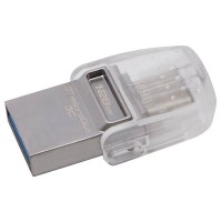 Внешний накопитель Kingston DataTraveler microDuo 3C USB 3.1/USB Type-C 128Gb DTDUO3C/128GB (Silver)