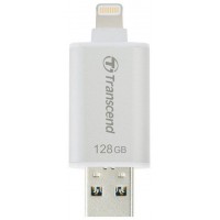 Внешний накопитель Transcend JetDrive Go 300 128Gb USB 3.1/Lightning (TS128GJDG300S) для устройств Apple (Silver)