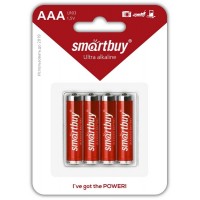 Батарейки алкалиновые Smartbuy LR03/4B (48/480) 4 шт (SBBA-3A04B)