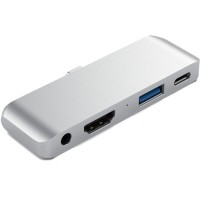 USB-хаб Satechi Aluminum Type-C Mobile Pro Hub серебристый (ST-TCMPHS)