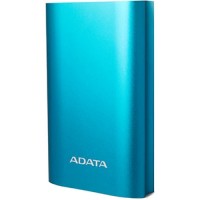Внешний аккумулятор ADATA A10050QC PowerBank Quick Charge 3.0 10050 mAh голубой
