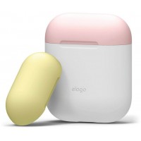 Чехол Elago Silicone DUO (EAPDO-WH-PKYE) для AirPods (White/Pink/Yellow)