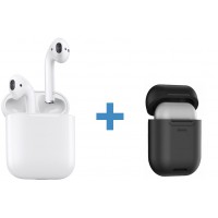 Комплект Apple AirPods + Baseus Wireless Charger Case (White/Black)