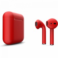 Беспроводные наушники Apple AirPods 2 (второе поколение) Custom Edition красный матовый