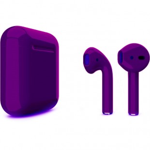 Беспроводные наушники Apple AirPods 2 (второе поколение) Custom Edition лакированный фиолетовый оптом