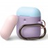 Чехол Elago A2 Wireless Silicone Duo Hang Case для AirPods 2Gn фиолетовый Lavender (голубая Pastel Blue/розовая крышки) оптом