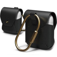 Чехол Elago Genuine Leather Case для AirPods чёрный