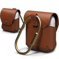 Чехол Elago Genuine Leather Case для AirPods коричневый