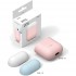 Чехол Elago Silicone Duo Case для AirPods розовый (белая/голубая Pastel Blue крышки) оптом