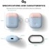 Чехол Elago Silicone Duo Hang Case для AirPods голубой Pastel Blue (белая/розовая крышки) оптом