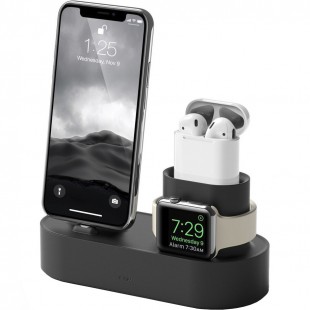 Док-станция Elago Charging Hub 3 in 1 для iPhone / Apple Watch / AirPods чёрная оптом
