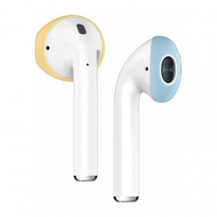 Накладки на наушники Apple AirPods Elago Secure Fit Creamy Yellow/Pastel Blue оптом