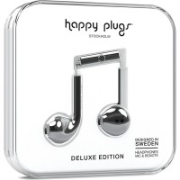 Наушники Happy Plugs Earbud Plus Deluxe Edition Серебристые