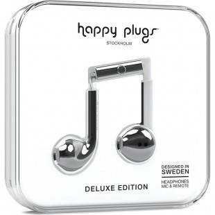 Наушники Happy Plugs Earbud Plus Deluxe Edition Серебристые оптом
