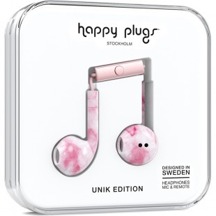 Наушники Happy Plugs Earbud Plus Unik Edition Розовый мрамор оптом
