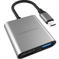 Адаптер HyperDrive 4K HDMI 3-in-1 USB-C Hub серый космос