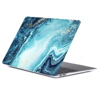 Чехол Gurdini для MacBook Air 13" (2018) синий мрамор (Стиль 3)