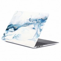 Чехол Gurdini для MacBook Air 13" бело-синий мрамор (Стиль 6)