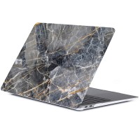 Чехол Gurdini для MacBook Pro 13" с и без Touch Bar (USB-C) тёмно-серый мрамор (Стиль 7)