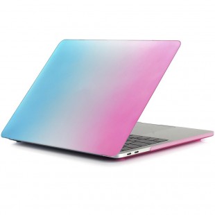 Чехол Gurdini Gradient для MacBook Pro 13 с и без Touch Bar (USB-C) розово-синий (Стиль 1) оптом