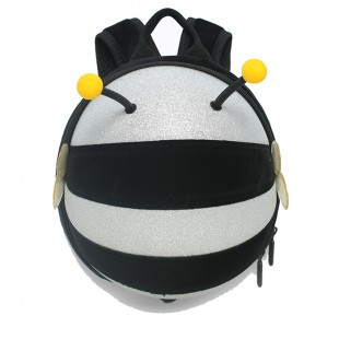 Детский рюкзак Supercute блестящий Мини Пчелка SF056 блестящий серебряный оптом