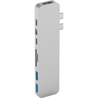 Хаб HyperDrive PRO 8-in-2 Hub для MacBook Pro (USB-C) серебристый (GN28D-SILVER)