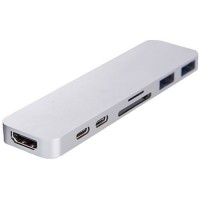 Хаб HyperDrive Thunderbolt 3 USB-C Hub for Macbook Pro серебристый