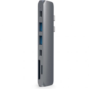 Хаб Satechi Aluminum Type-C Pro Hub Adapter для MacBook Pro (USB-C) серый космос (ST-CMBPM) оптом