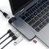Хаб Satechi Aluminum Type-C Pro Hub Adapter With Ethernet для MacBook Pro (USB-C) серый космос (ST-TCPHEM) оптом