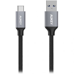 Кабель Aukey (CB-CD2) Braided Nylon USB 3.0 USB-A To USB-C Cable (1 метр) серый оптом