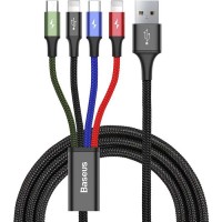 Кабель Baseus Rapid Series 4-in-1 Cable 2xLightning+USB-C+micro-USB (1.2 метра)