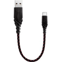 Кабель EnergEA NyloGlitz USB-C — USB-A (2.0) 18 cм красный